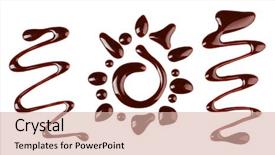  Presentation with chocolate splash - Presentation theme featuring chocolate syrup drips isolated background and a lemonade colored foreground