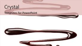  Presentation with white chocolate - Beautiful presentation featuring chocolate syrup drips isolated backdrop and a lemonade colored foreground