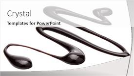  Presentation with drop - Slides having chocolate-syrup-drop-isolated background and a white colored foreground