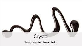  Presentation with drop - Beautiful slide deck featuring chocolate syrup drop isolated backdrop and a white colored foreground