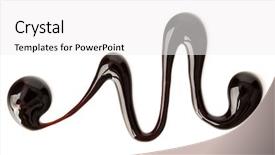  Presentation with drop - Beautiful slide deck featuring chocolate syrup drop isolated backdrop and a white colored foreground