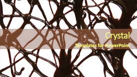  Presentation with syrup - Slide deck having chocolate-syrup-traces background and a tawny brown colored foreground