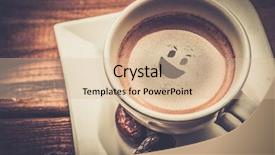  Presentation with coffee chocolate - Colorful PPT theme enhanced with chocolate theme - coffee cup on a wooden backdrop and a lemonade colored foreground