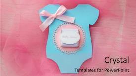  Presentation with baby color - Theme consisting of chocolate theme - cute thank you card background and a coral colored foreground
