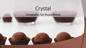  Presentation with chocolate wine - Amazing theme having chocolate truffles and red wine backdrop and a light gray colored foreground
