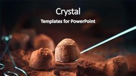  Presentation with food cocoa - PPT layouts enhanced with chocolate truffles homemade fresh truffle background and a black colored foreground
