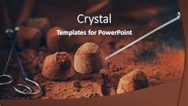  Presentation with food cocoa - Amazing presentation theme having chocolate-truffles-homemade-fresh-truffle backdrop and a tawny brown colored foreground