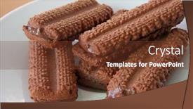  Presentation with cocoa - Presentation enhanced with chocolate-venetian-cookies-cocoa-biscut background and a tawny brown colored foreground