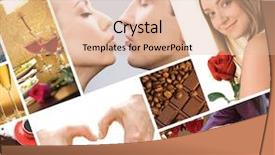  Presentation with chocolate wine - Beautiful presentation theme featuring chocolate wine - collage compiled of hearts backdrop and a lemonade colored foreground