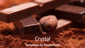  Presentation with cocoa beans - Theme enhanced with chocolate with cocoa beans background and a tawny brown colored foreground