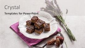  Presentation with lavender - Amazing slide deck having chocolate-with-dares-and-lavender backdrop and a light gray colored foreground