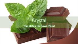  Presentation with recipe chocolate cafe - Colorful slides enhanced with chocolate with mint backdrop and a tawny brown colored foreground