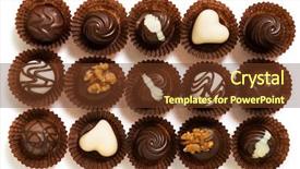  Presentation with chocolate milk - Amazing PPT layouts having chocolate with nuts and marzipan backdrop and a tawny brown colored foreground