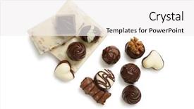  Presentation with chocolate milk - PPT layouts with chocolate with nuts and marzipan background and a white colored foreground
