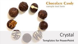  Presentation with nuts milk - Audience pleasing slides consisting of chocolate with nuts and marzipan backdrop and a light gray colored foreground