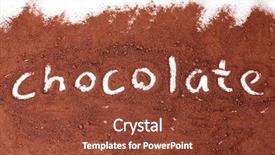  Presentation with cocoa - Colorful presentation design enhanced with chocolate written in cocoa powder backdrop and a tawny brown colored foreground