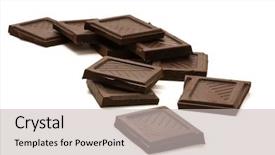  Presentation with cocoa beans - Presentation with chocolate background and a light gray colored foreground