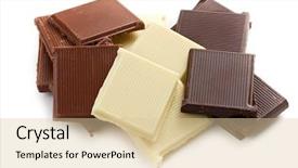  Presentation with chocolate - Presentation theme enhanced with chocolatemilk - studio shot of various chocolate background and a lemonade colored foreground