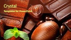  Presentation with chocolate milk - Amazing slide deck having chocolates background chocolate assortment backdrop and a tawny brown colored foreground