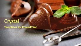  Presentation with praline - Amazing presentation theme having chocolates chocolate sweets heart shaped backdrop and a tawny brown colored foreground