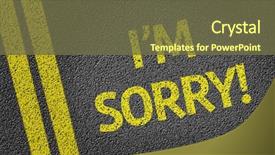  Presentation with choice - Presentation theme featuring m choice - i'm sorry written background and a tawny brown colored foreground