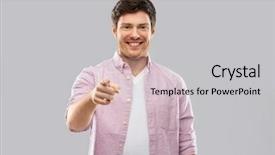  Presentation with choice - PPT theme with choice and people concept - smiling background and a light gray colored foreground