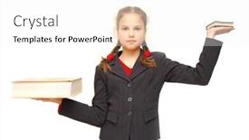  Presentation with knowledge - Colorful PPT theme enhanced with choice between quantity of knowledge - concept backdrop and a white colored foreground