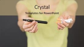  Presentation with consumer choice - Slides consisting of choice between cigarette and e background and a coral colored foreground