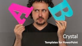  Presentation with marketing funnel - Theme with choice conversion funnel a b background and a tawny brown colored foreground