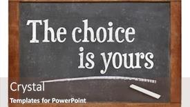  Presentation with motivational - PPT layouts featuring choice-is-yours-motivational-phrase background and a tawny brown colored foreground