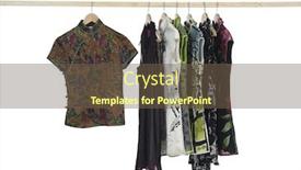  Presentation with choice - Beautiful theme featuring choice of casual cheongsam on wooden hangers backdrop and a tawny brown colored foreground