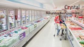  Presentation with grocery store - Amazing PPT layouts having choices free - serious couple doing grocery shopping backdrop and a soft green colored foreground