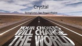  Presentation with change - Theme consisting of choices will change the world background and a light gray colored foreground