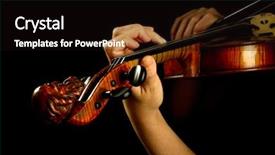  Presentation with choir - Audience pleasing PPT theme consisting of choir - musician playing violin isolated backdrop and a black colored foreground