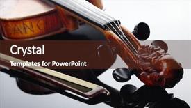  Presentation with choir - Amazing slides having choir - violin and bow on dark backdrop and a tawny brown colored foreground