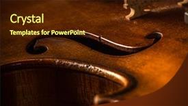  Presentation with wood - Presentation theme with choir - violin in vintage style background and a tawny brown colored foreground
