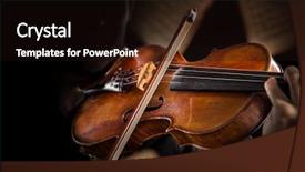  Presentation with choir - Cool new PPT theme with choir - violin in vintage style backdrop and a wine colored foreground