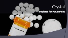  Presentation with yellow medical - Presentation theme featuring cholecalciferol-rx-medical-pills background and a black colored foreground
