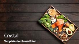  Presentation with keto - Theme enhanced with cholesterol - keto diet food ingredients background and a wine colored foreground