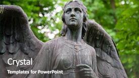  Presentation with cologne - Colorful presentation theme enhanced with chomage - grave at melaten friedhof backdrop and a  colored foreground