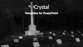  Presentation with spooky halloween graveyard dark - Slides consisting of made in the early 1980 background and a white colored foreground