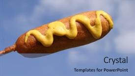  Presentation with corn dog - Amazing presentation theme having chomp - corn dog in the sky backdrop and a light blue colored foreground