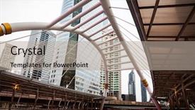  Presentation with bangkok - Slides enhanced with chong nonsi bridge bangkok thailand background and a mint green colored foreground