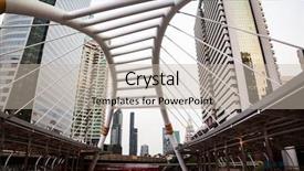  Presentation with bangkok - Colorful presentation theme enhanced with chong nonsi bridge bangkok thailand backdrop and a mint green colored foreground