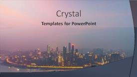  Presentation with china - Cool new slide deck with chongqing-china-downtown-city-skyline backdrop and a lemonade colored foreground