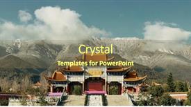  Presentation with educational web portal - Cool new theme with chongsheng monastery portal in dali backdrop and a violet colored foreground