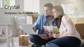  Presentation with reform - Colorful PPT theme enhanced with choose - couple choosing paint colours backdrop and a light gray colored foreground