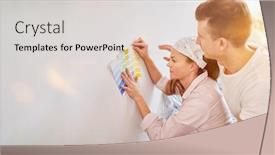  Presentation with wall paint - Beautiful presentation design featuring choose-a-couple-when-choosing backdrop and a lemonade colored foreground