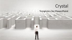  Presentation with maze - Slide deck having choose at the maze background and a white colored foreground