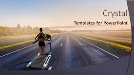  Presentation with route - Slide deck consisting of choose-your-route-for-running background and a lemonade colored foreground